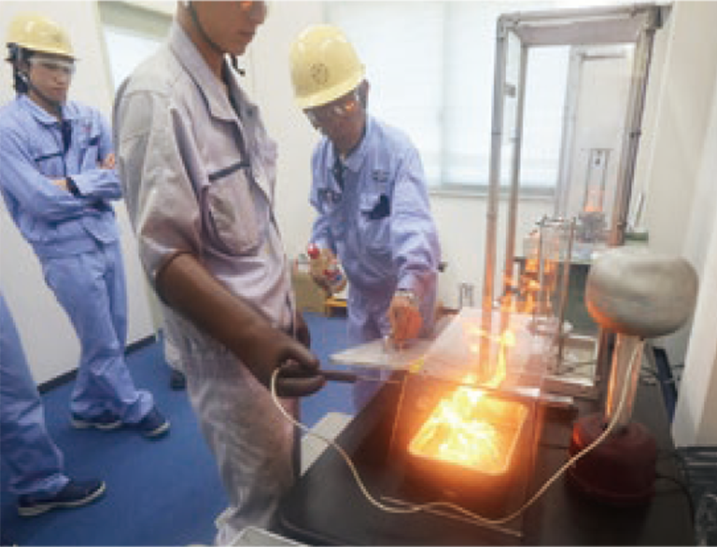 Simulation of equipment catching fire and exploding